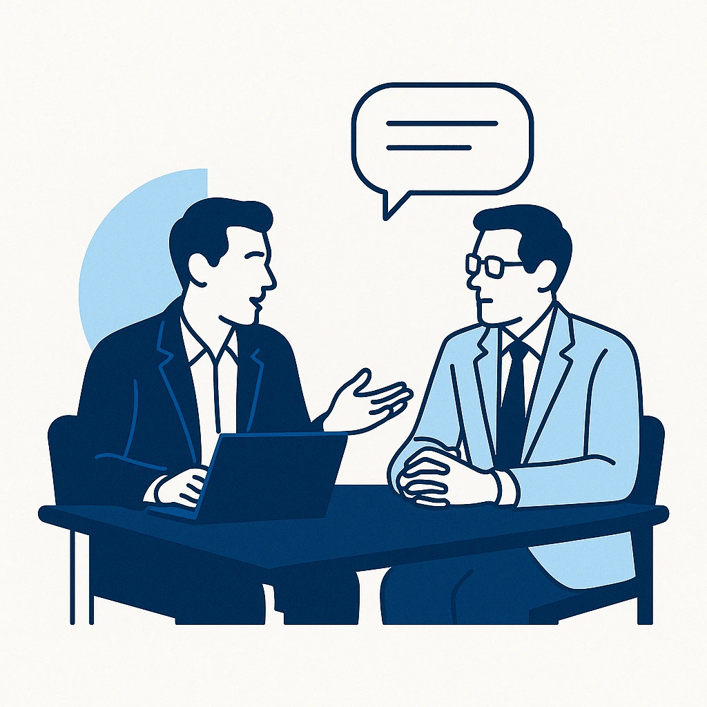 Team Nexora che collabora in un ambiente di lavoro sereno e produttivo